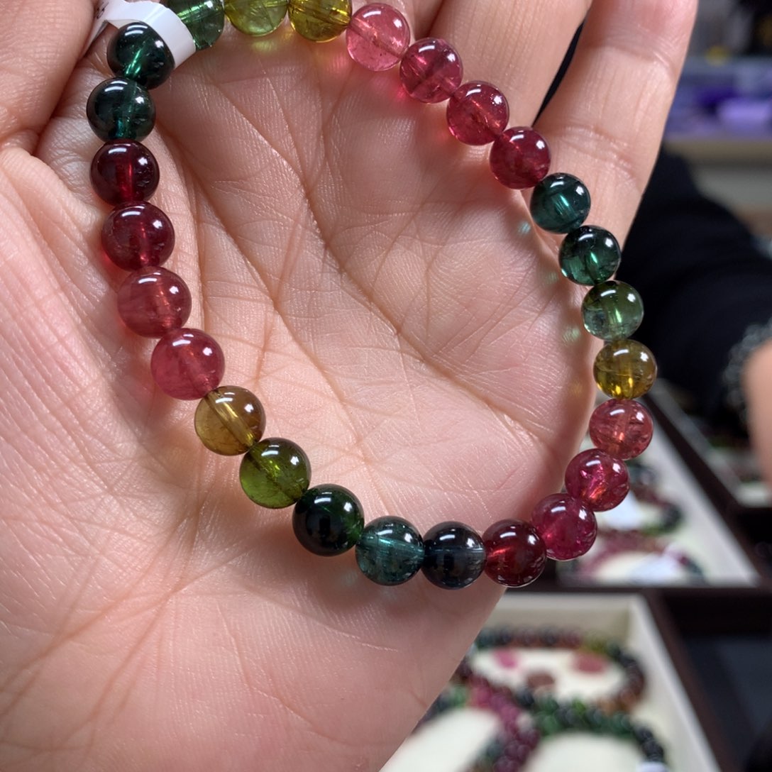 碧玺手链未镶嵌7:3毫米左右