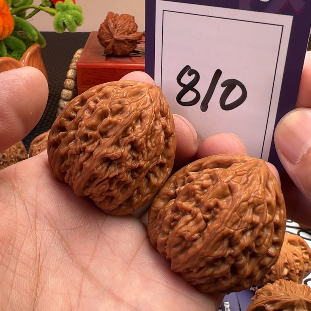 文玩核桃把件虎头王38.5尺寸810号