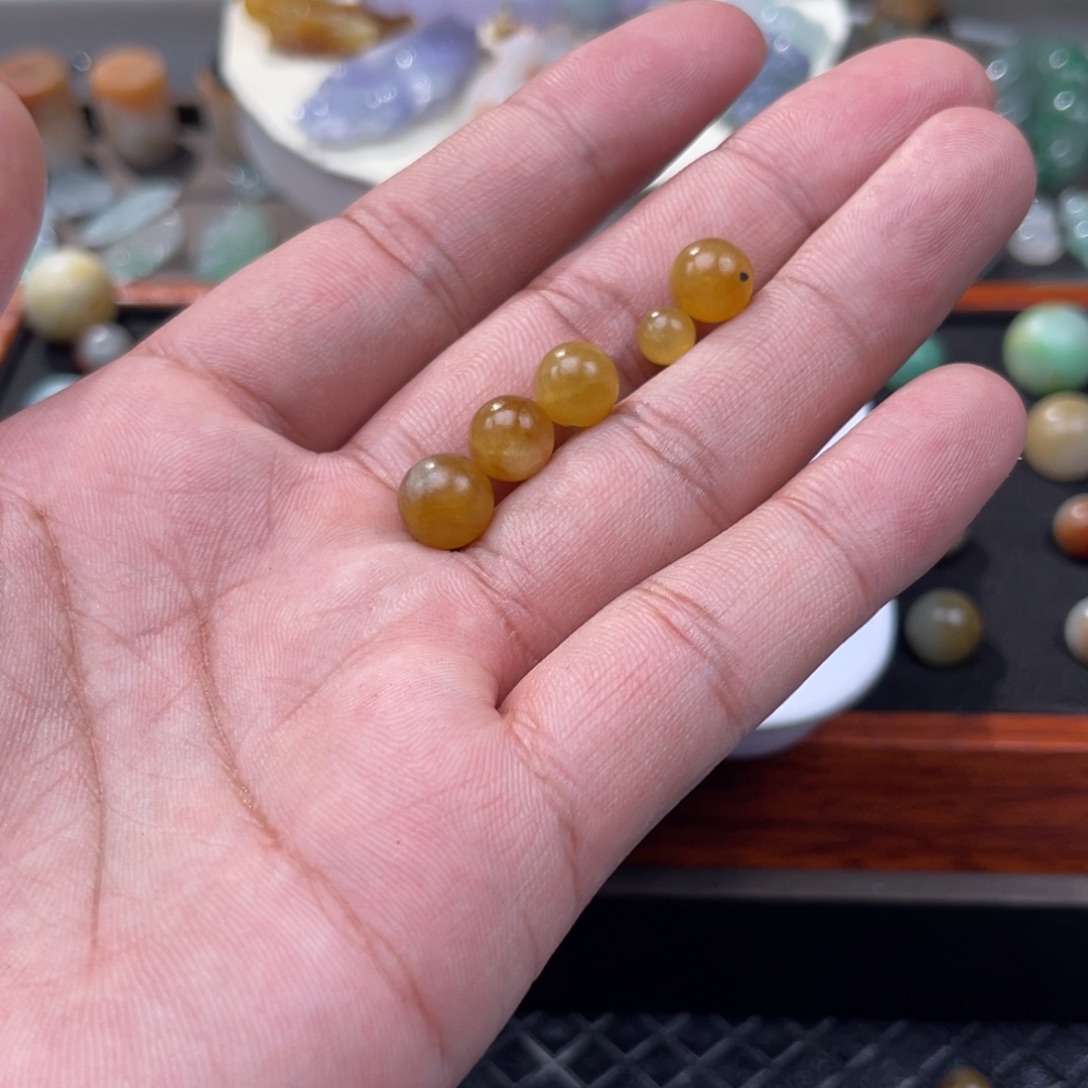 合***海翡翠未镶嵌手串漏