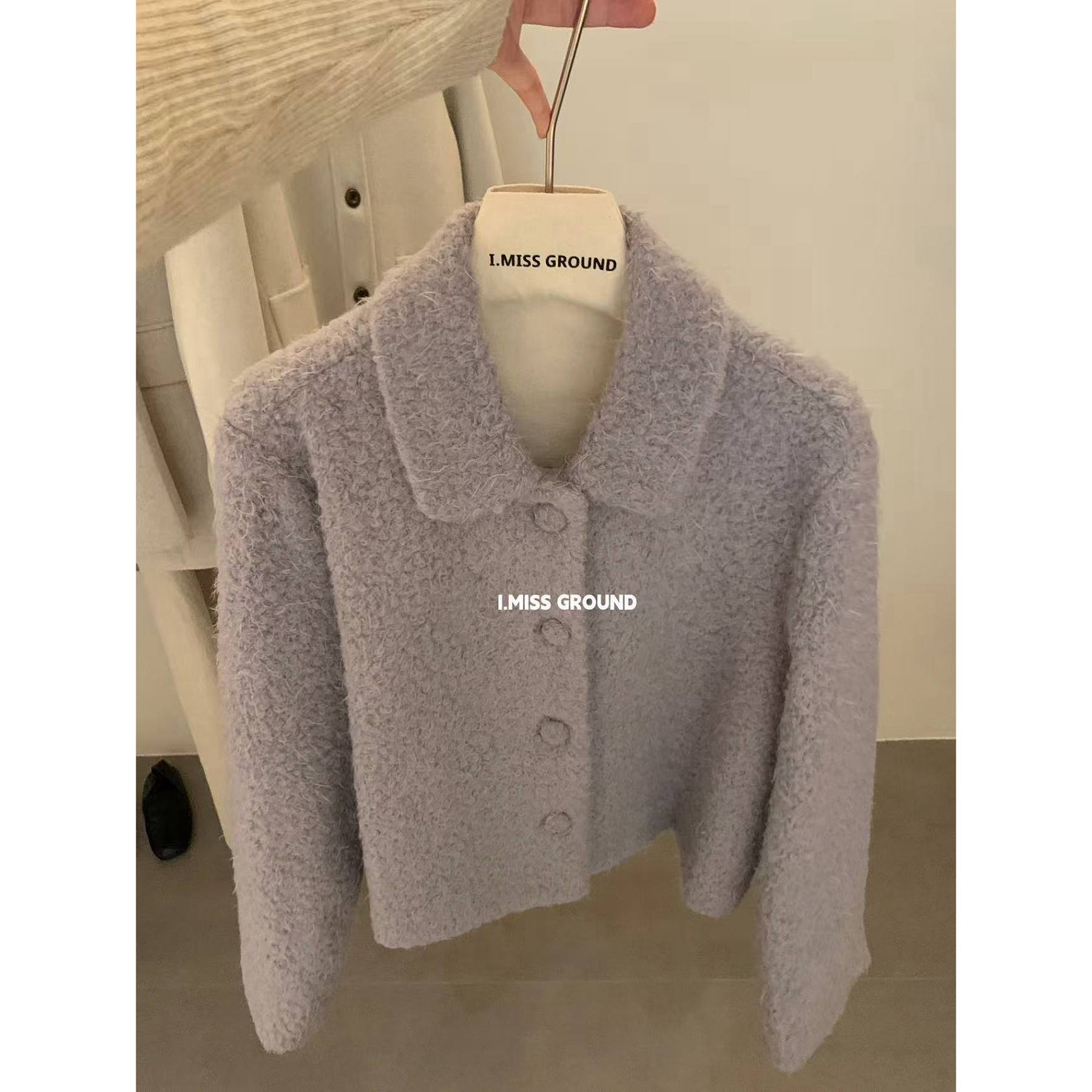 imiss@60929 夹羽款～冬日氛围感奶呼呼翻领短外套（衣长55左右