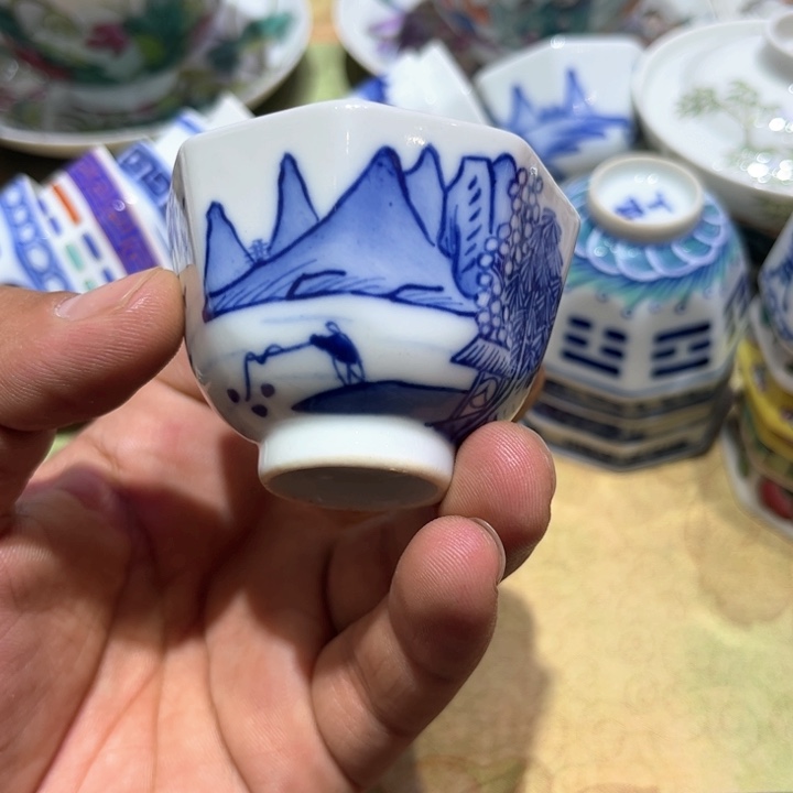 纯手绘精品盖碗杯