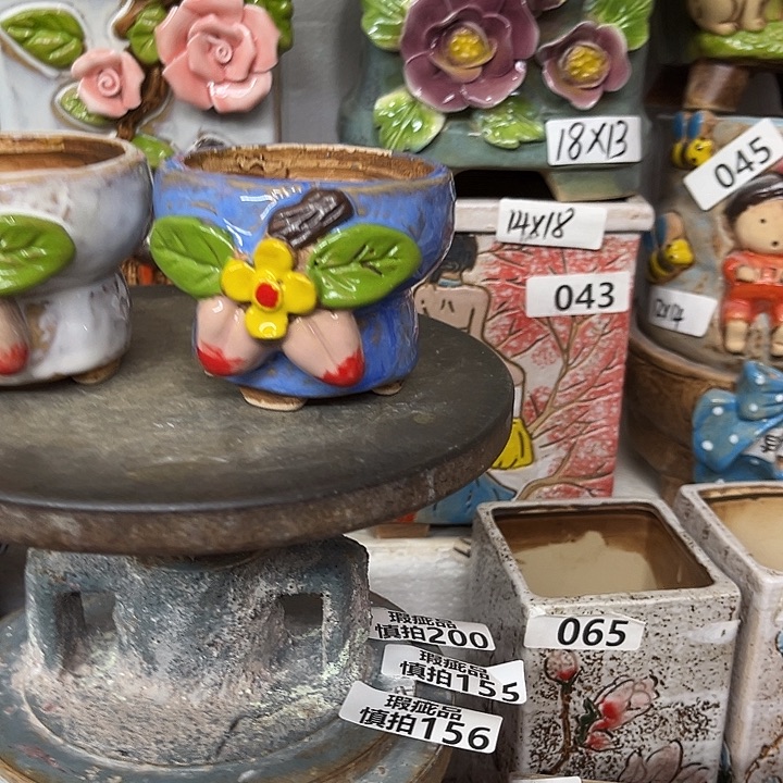 粗陶材质多肉花盆