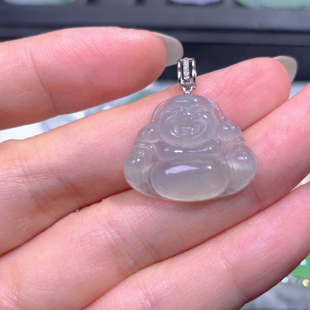 颈饰18K金镶嵌翡翠翡翠