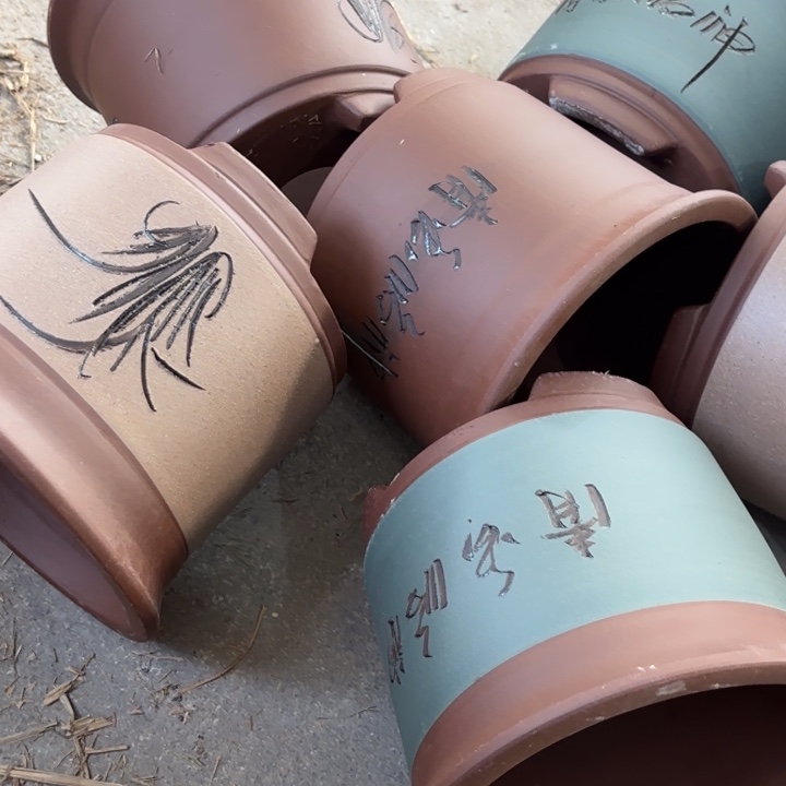 紫砂花盆100-6。                  