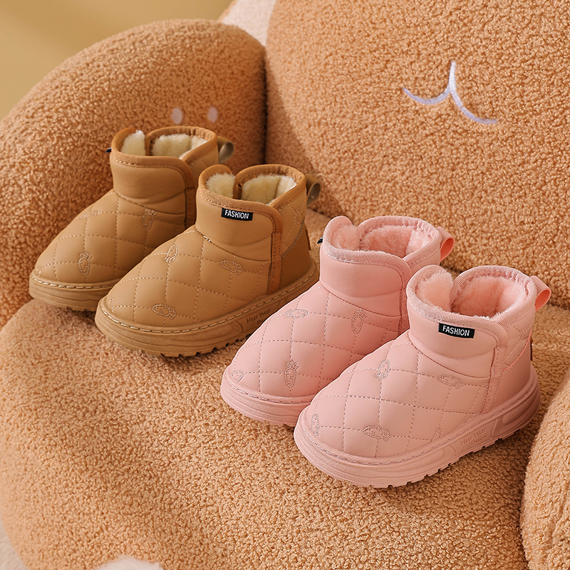小黄鸭儿童棉鞋男童冬季宝宝包跟加厚保暖雪地靴小孩女童棉拖鞋