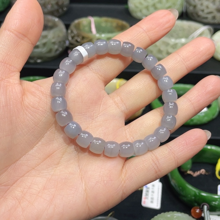 和田玉手链未镶嵌心*