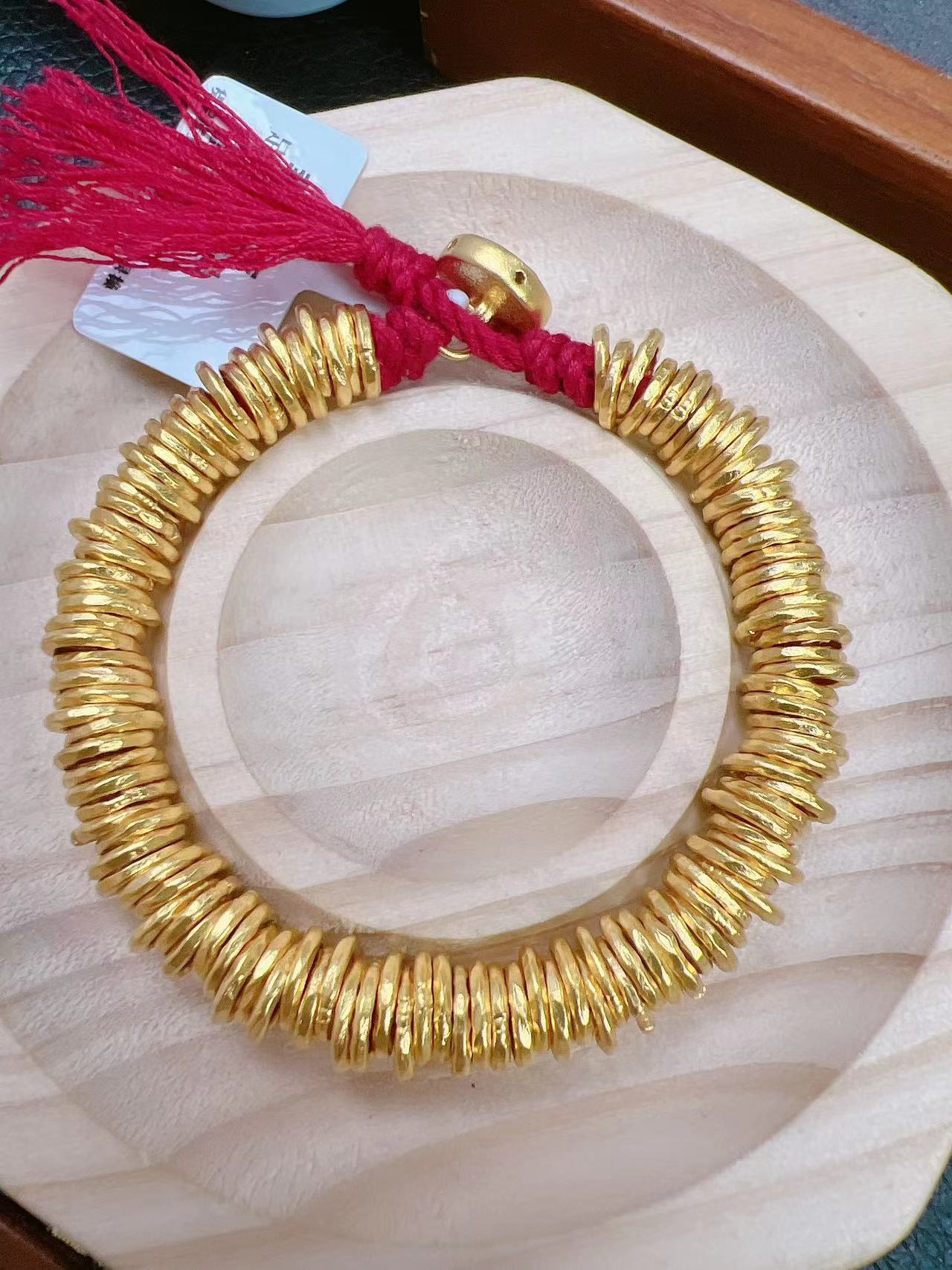 足金999饰品 黄金投资金 卡7盘缠手链