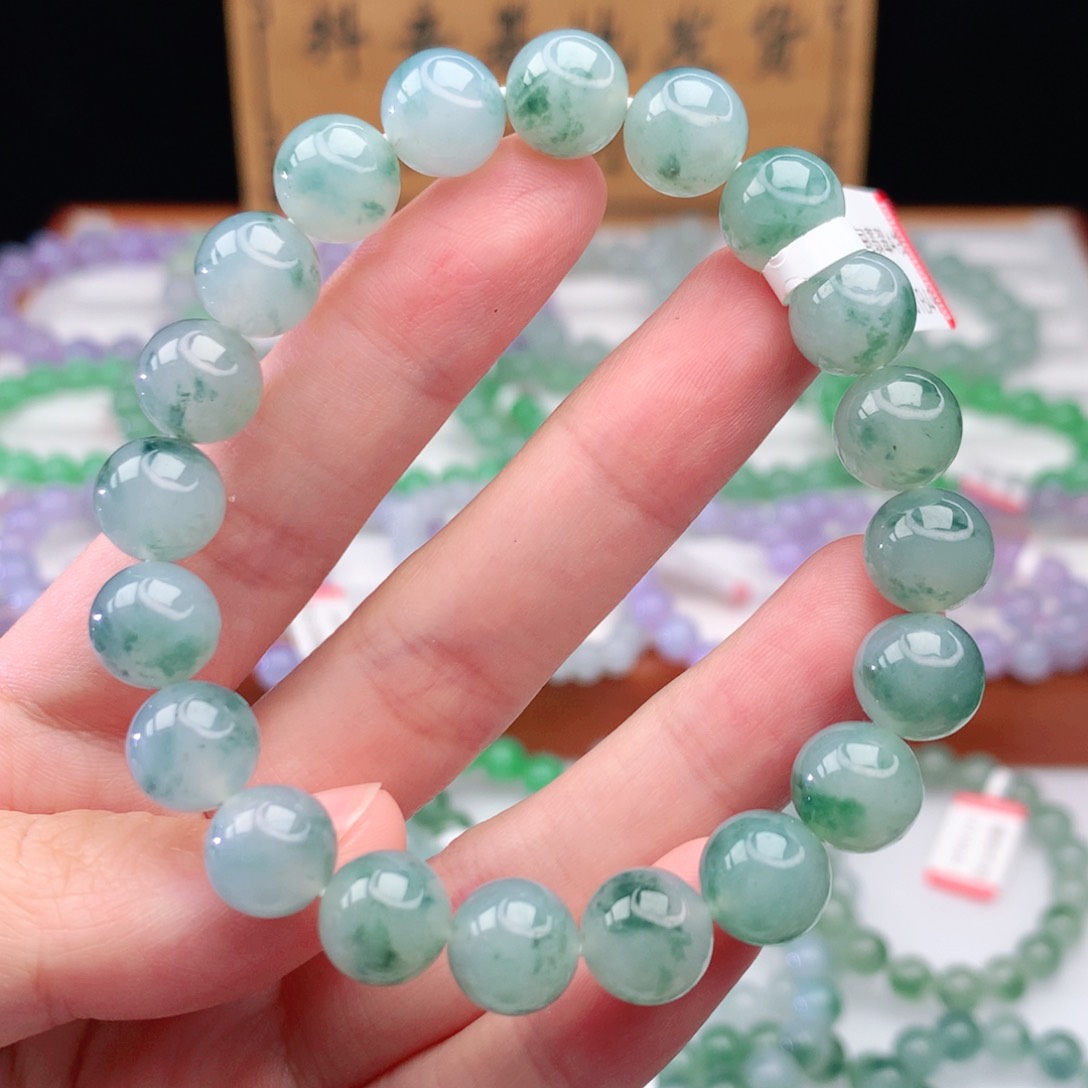 翡翠手链未镶嵌小*翡翠10mm