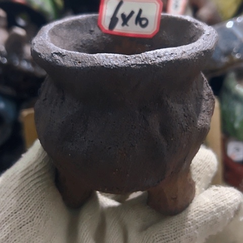 红陶粗陶花盆手工