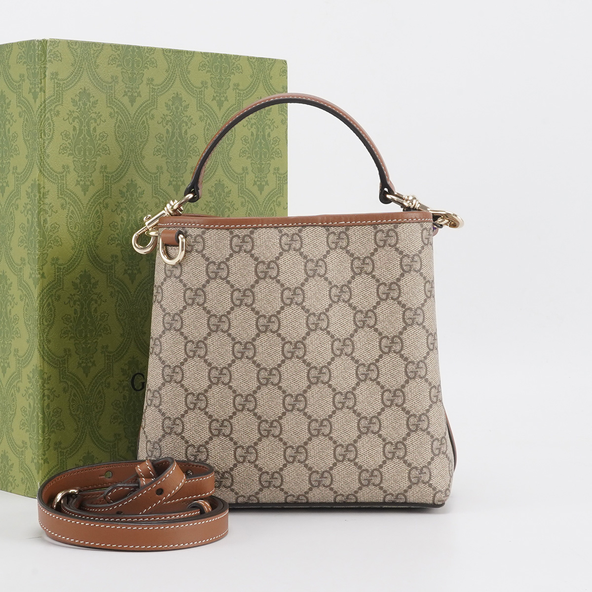 未使用 GUCCI/古驰 【总仓】皮革 mini 水桶包/BGH006410002/98