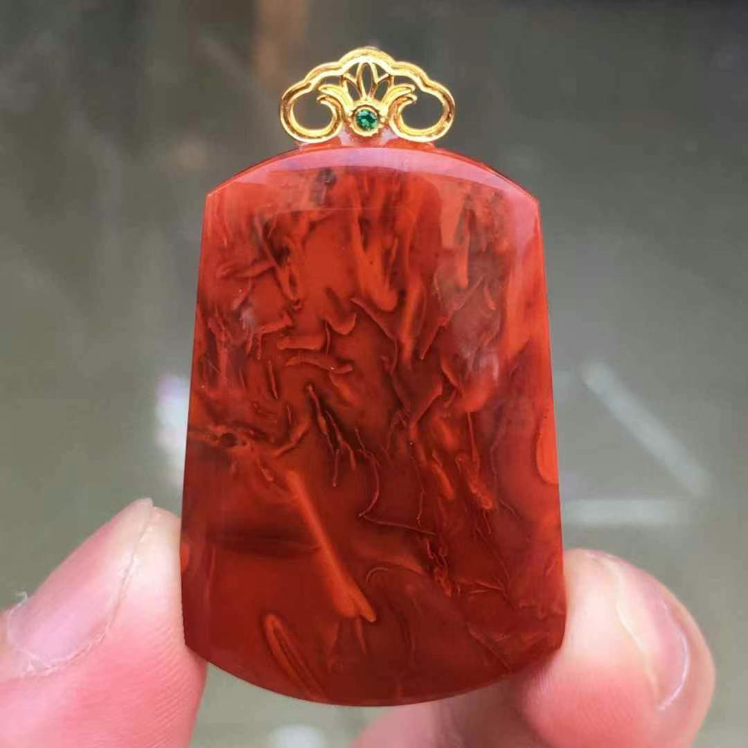 新店开业体验价原矿K金无事牌吊坠