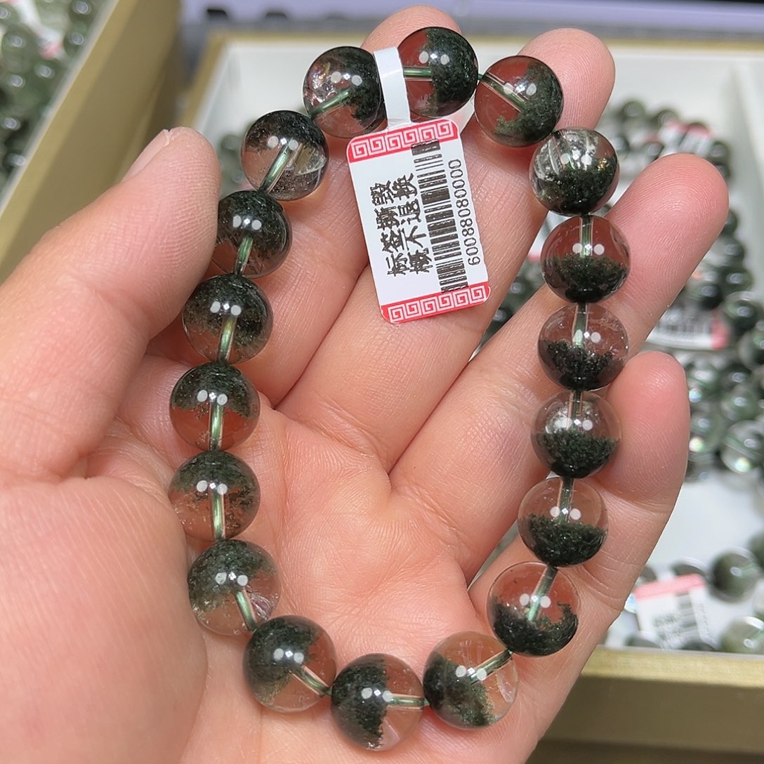 未镶嵌手串水晶绿幽灵手串