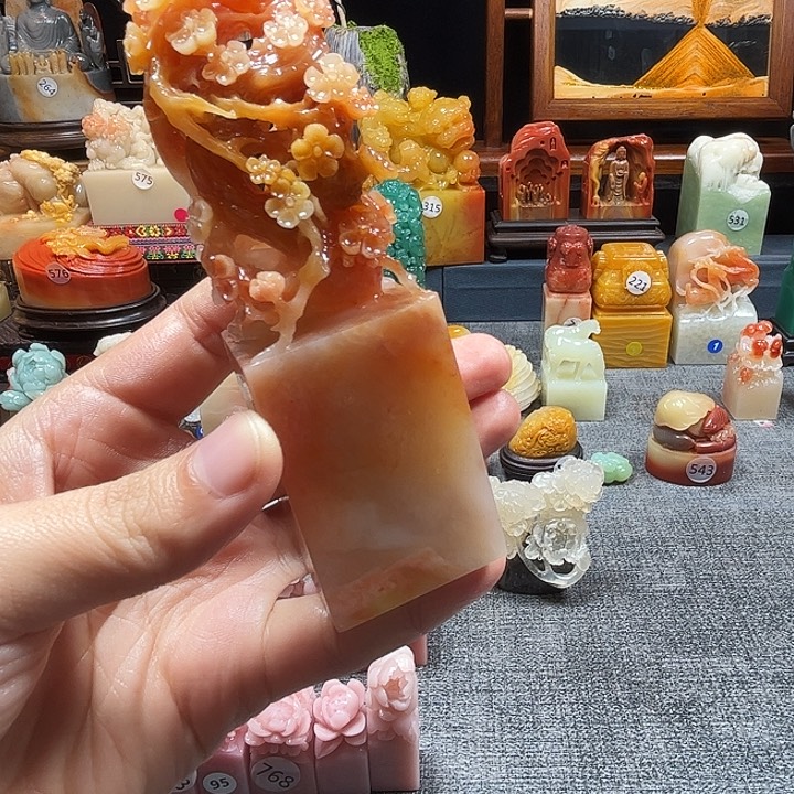 寿山石印石！寿山石印章7