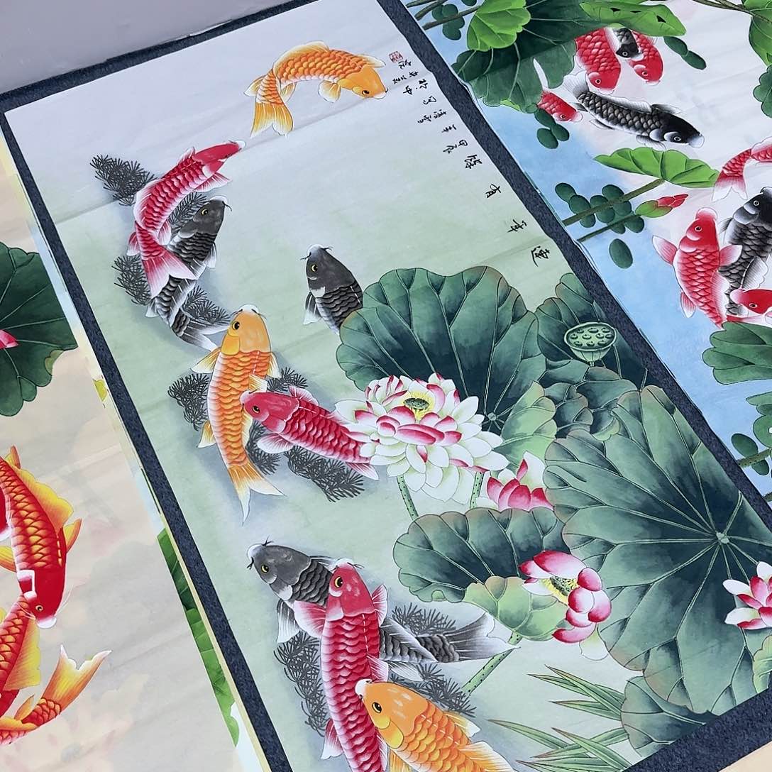 国画尺寸50X100手绘作品