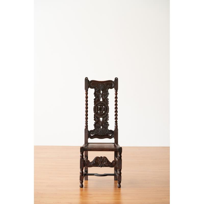 19世纪法国古董雕刻高背椅落地复古欧式