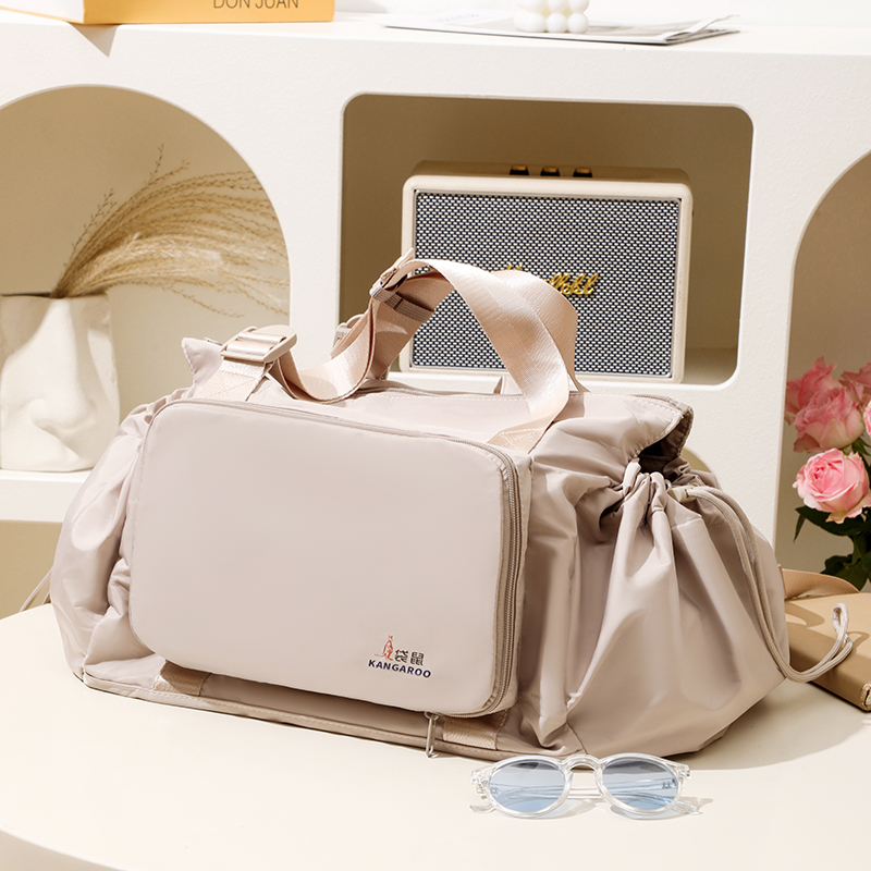 KANGAROO/袋鼠宝妈出行收纳包女士双肩包多功能妈咪包斜挎单肩包