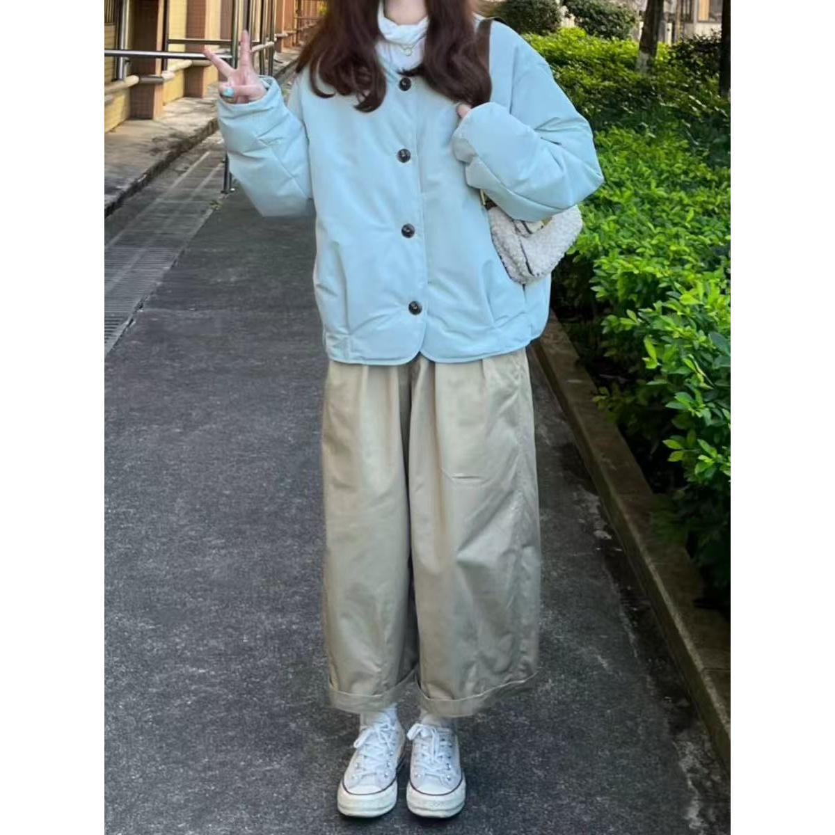 006 2025冬季设计感面包服外套百搭宽松