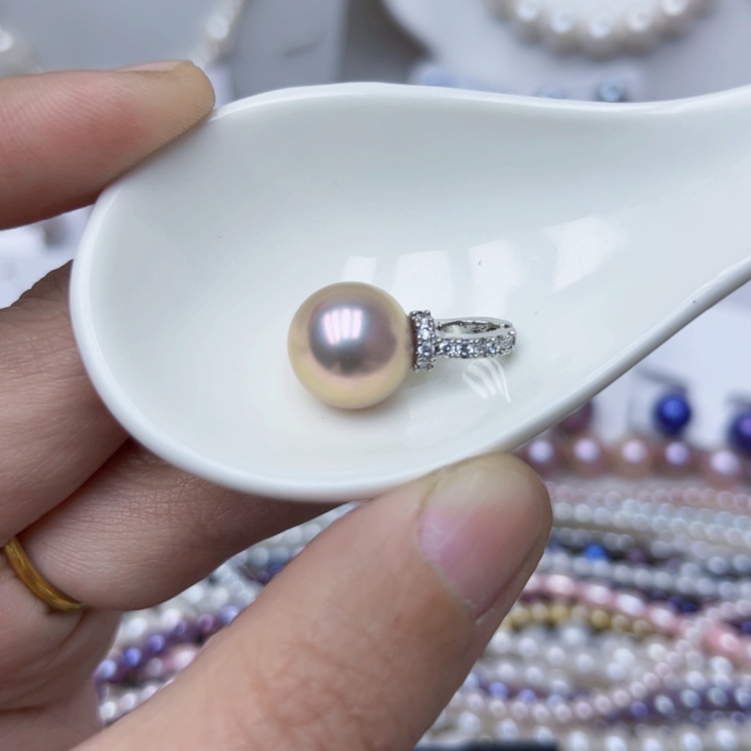 淡水珍珠颈饰银S925镶嵌