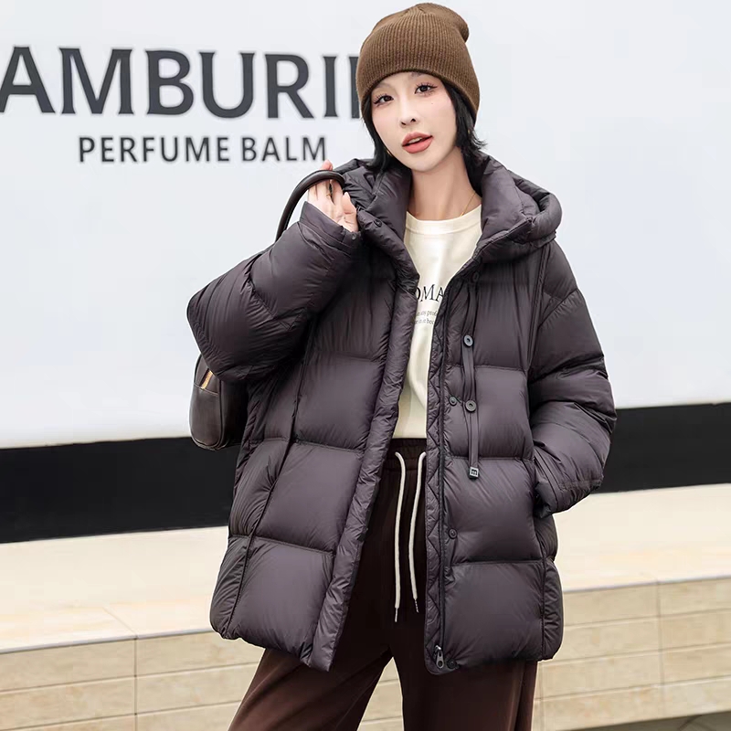 HMY5120403 2025新款高端大气中长款加厚连帽泡芙