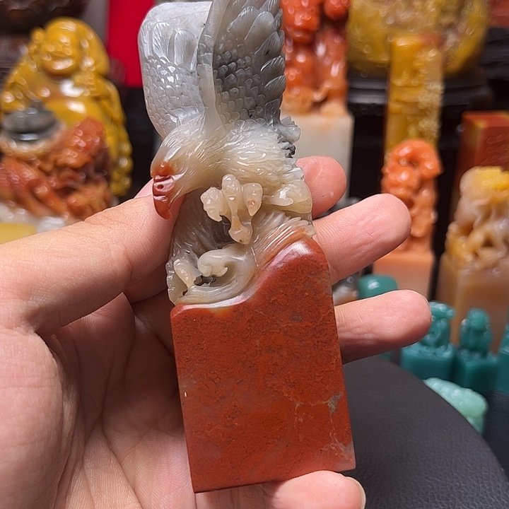 寿山石精品寿山石芙蓉老挝印章