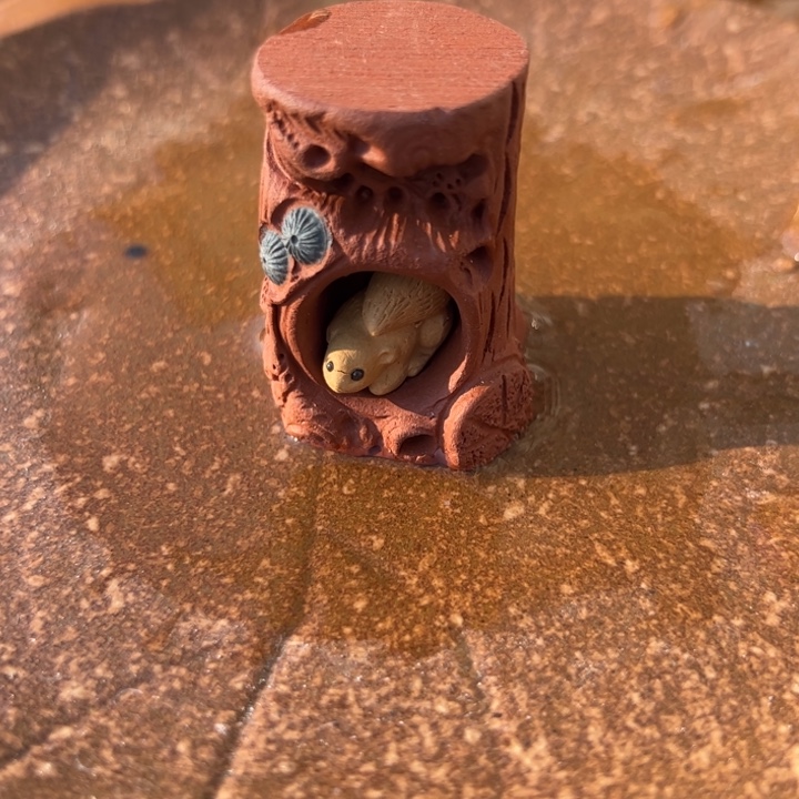 紫砂茶壶小盖置仓鼠