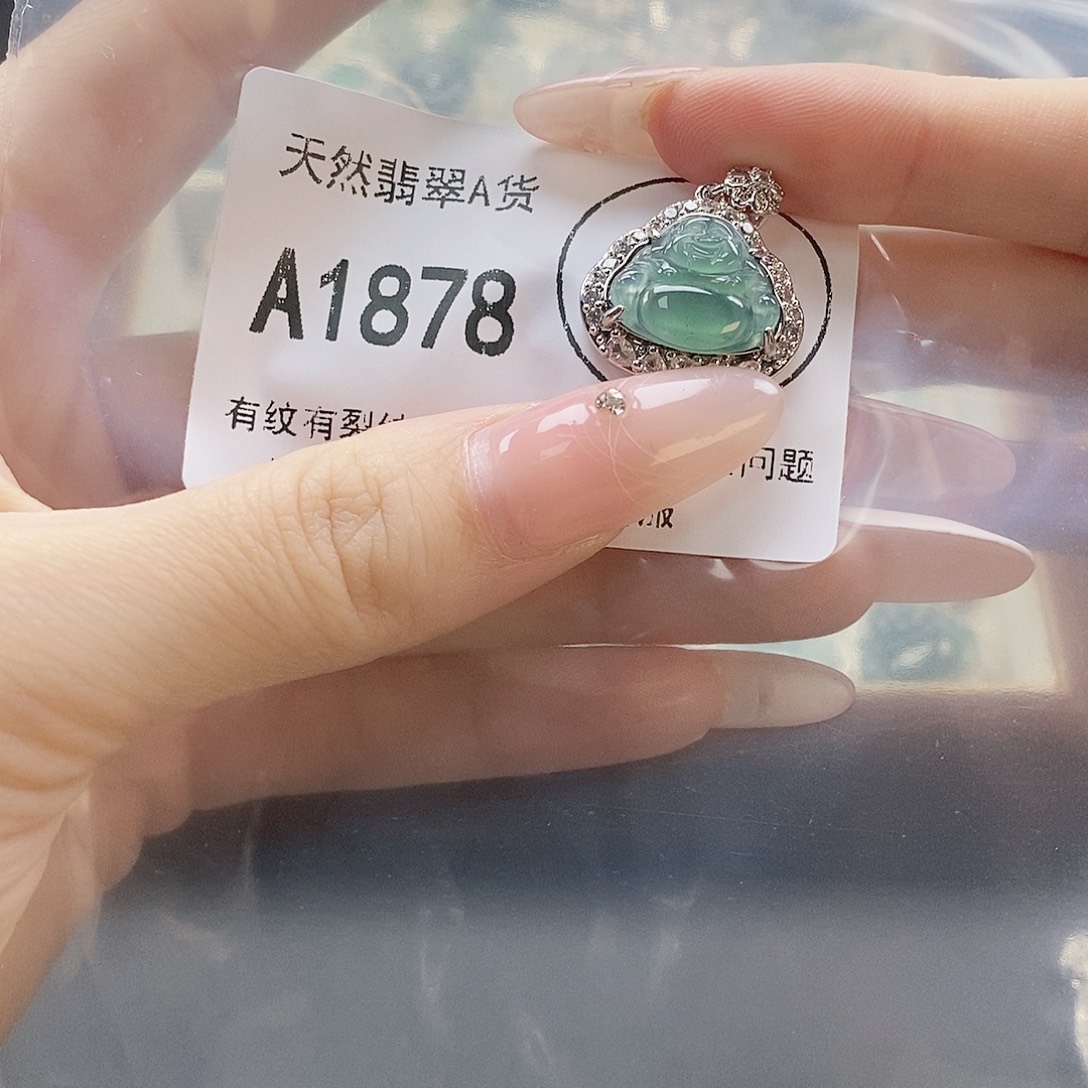 翡翠未镶嵌吊坠(赠链)