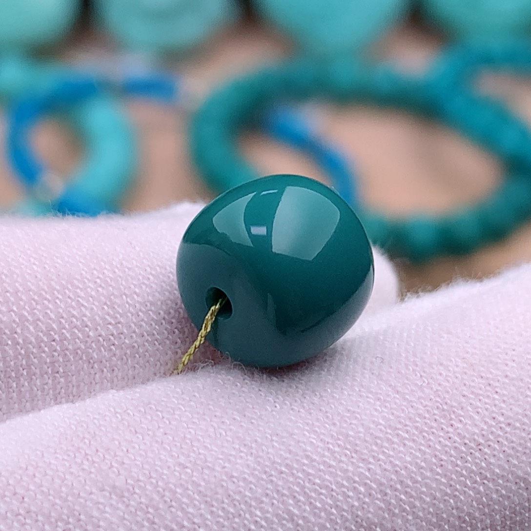 绿松石珠宝奇石未镶嵌10.2✖️9.3mm