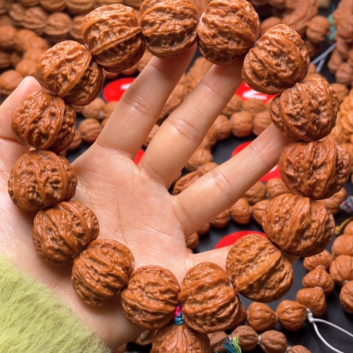 文玩核桃吊坠粗筋火焰八棱