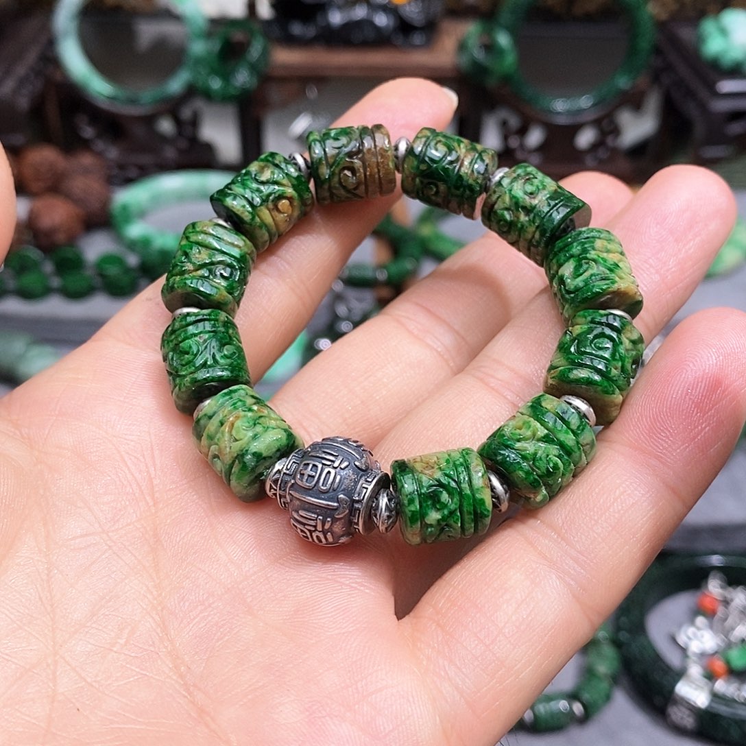 未镶嵌手链翡翠柚**天漂亮美眉也