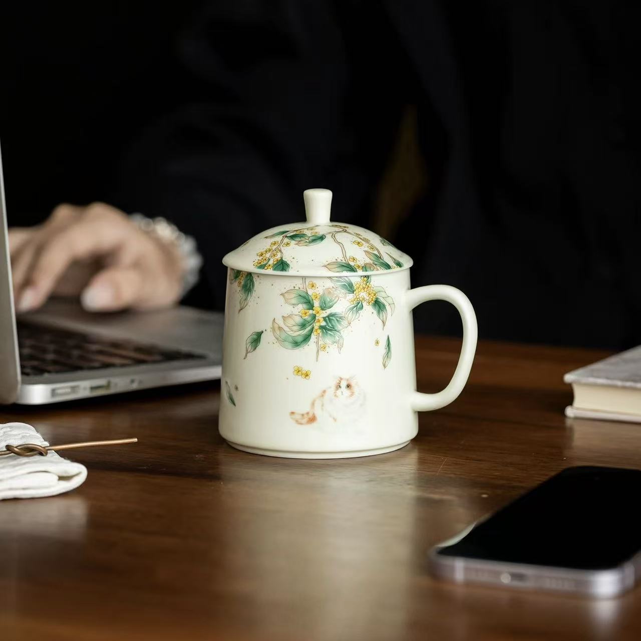 萌猫办公杯直身0189