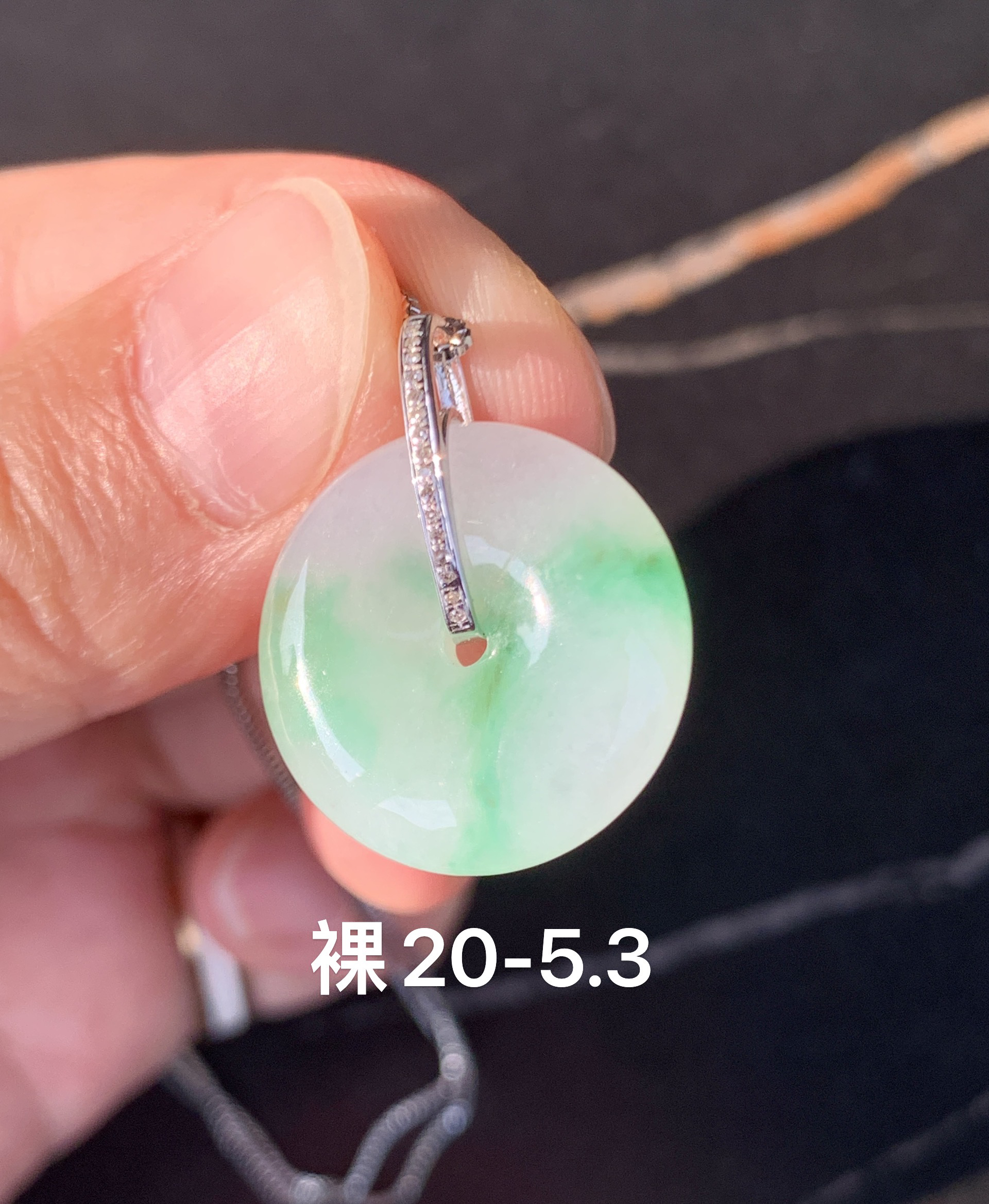 18k金冰透胶感平安扣  老坑 完美！无黑点任何纹裂