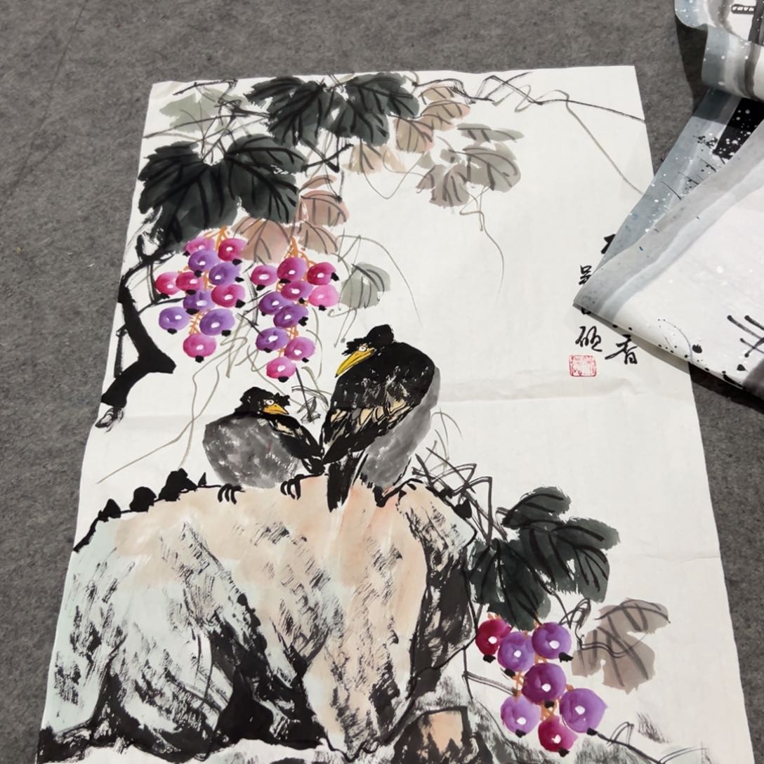 国画国画作品画心一张