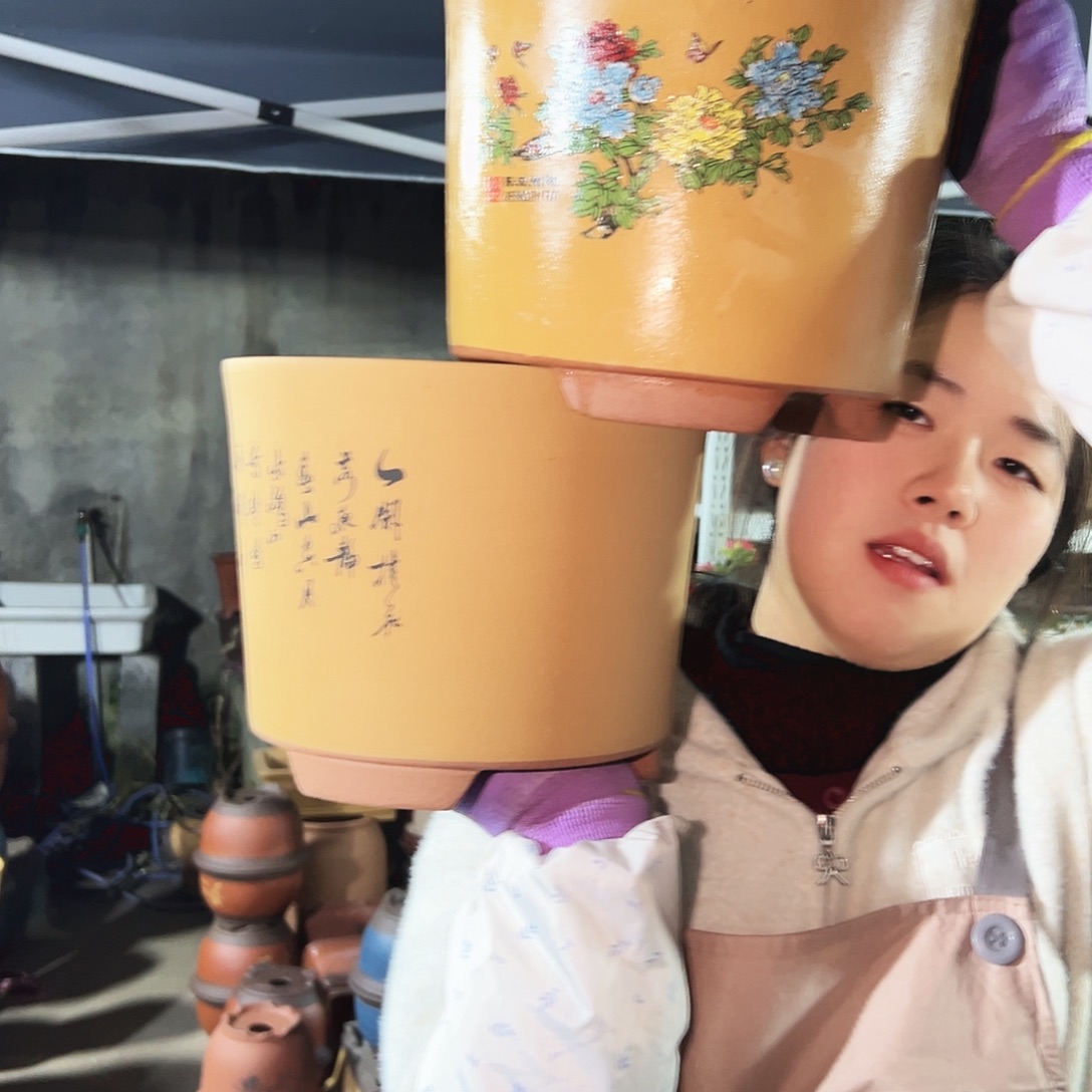 花开富贵特大号一对