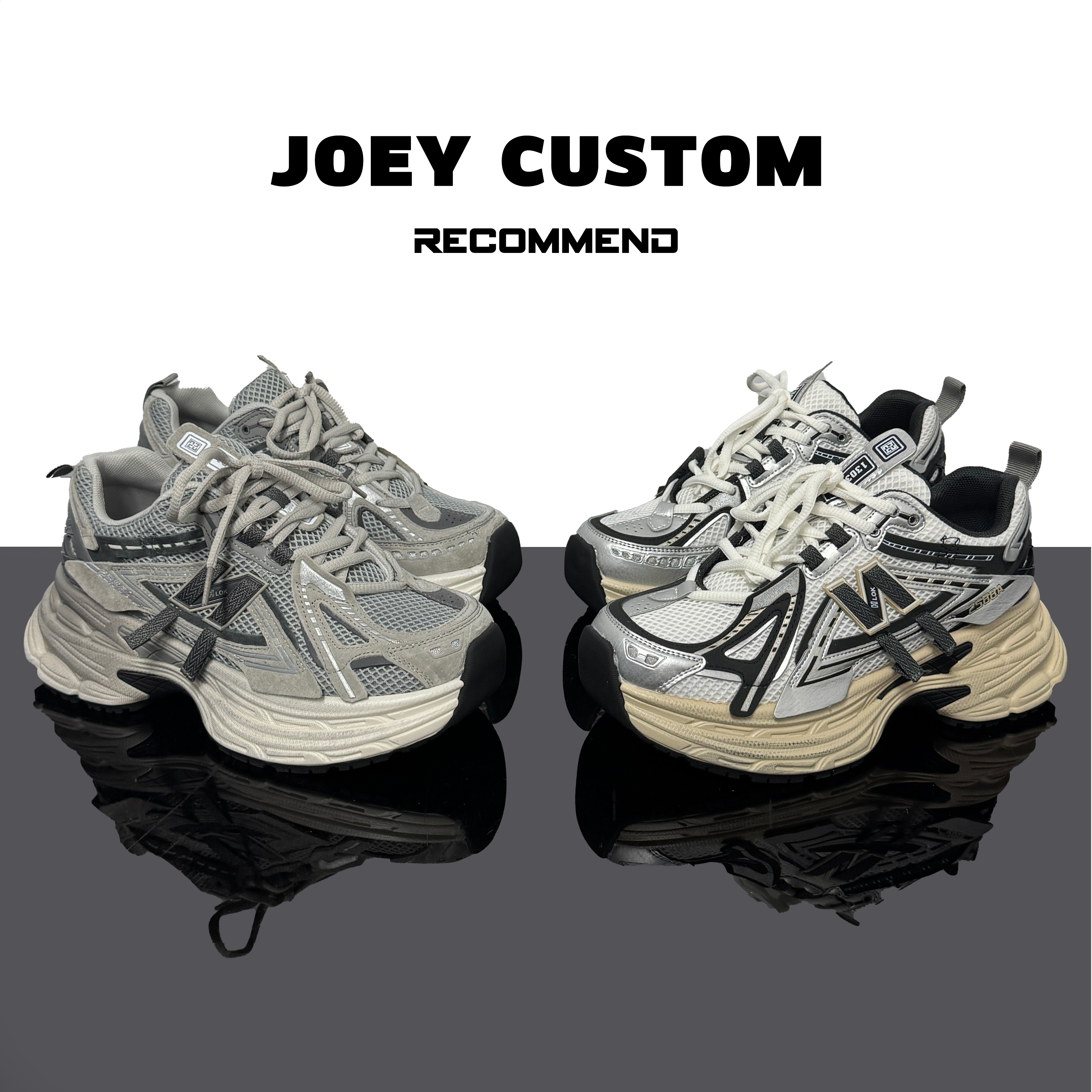 JOEY | 2025真皮春款ins款透气网面老爹鞋休闲运动鞋 0039