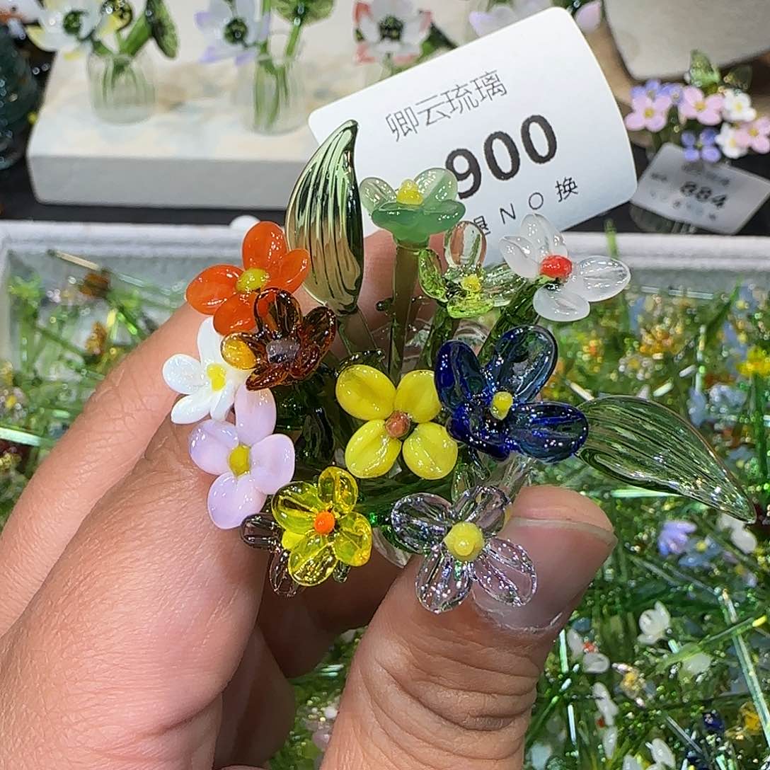 琉璃手工艺品900插花