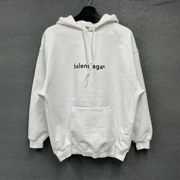 99新 Balenciaga/巴黎世家 胸前印花logo帽衫卫衣/99新s码