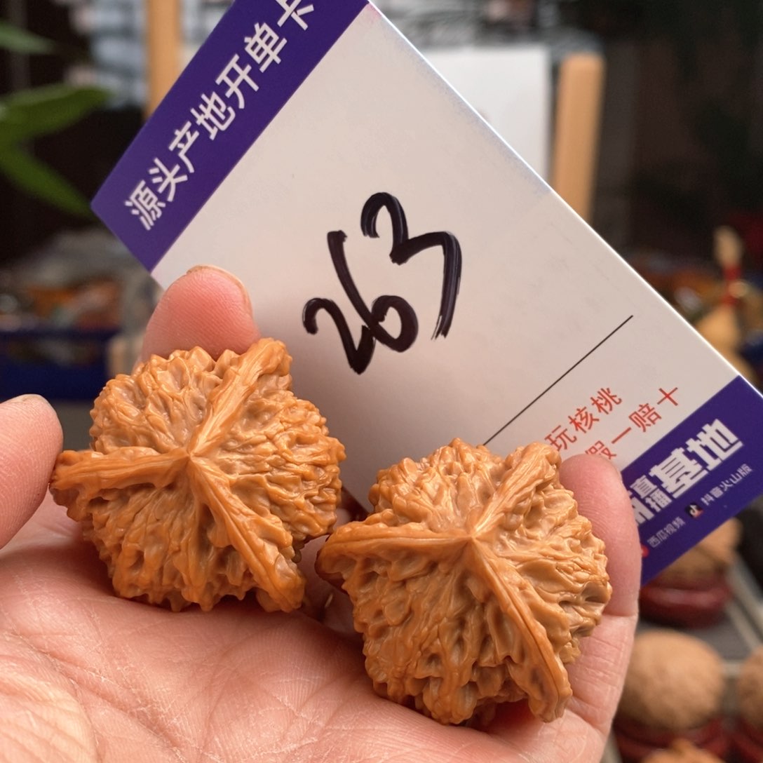 文玩核桃把件34手盘天然盘山球奔263号