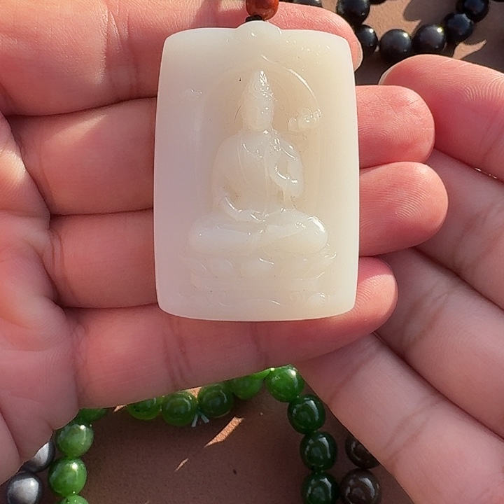 和田玉未镶嵌吊坠(不含链)