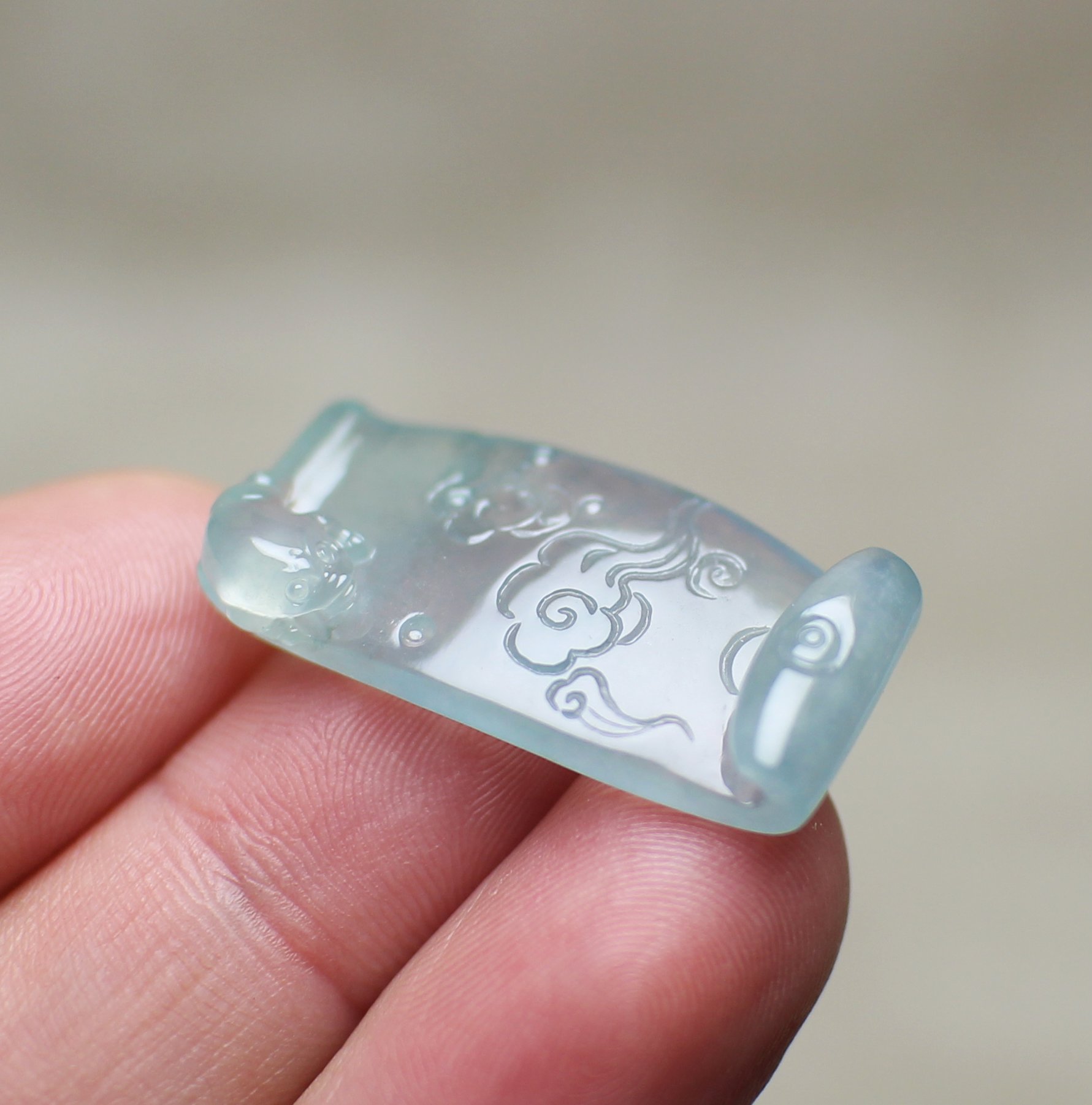 (125)冰透翡翠金蟾吊坠