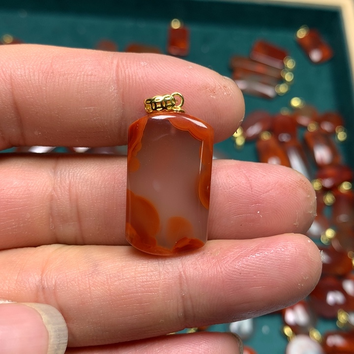 南红玛瑙吊坠(不含链)银S925镶嵌了*