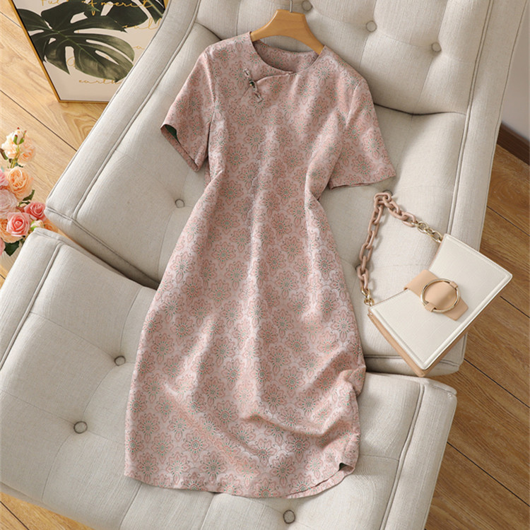 重磅推出：高端非遗真丝【宋锦提花】连衣裙2025夏新高端桑蚕丝裙子