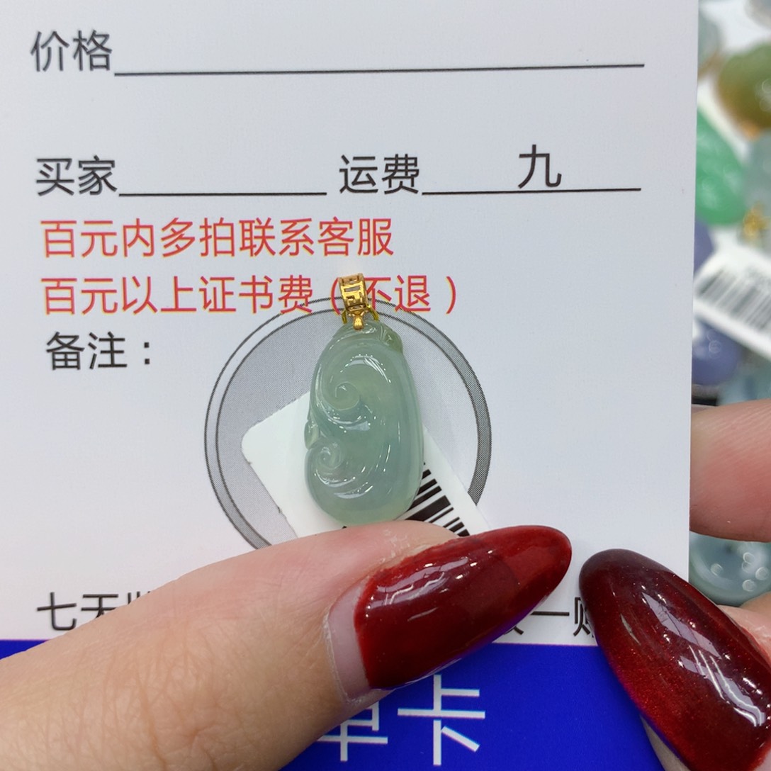 翡翠颈饰18K金镶嵌hhlvllo