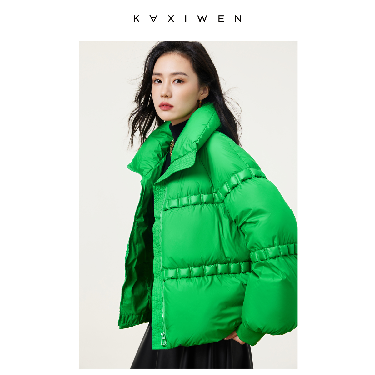 【NOJI&KXW】冬季新款韩版潮流时尚短款保暖翻领装饰X10AYE8694