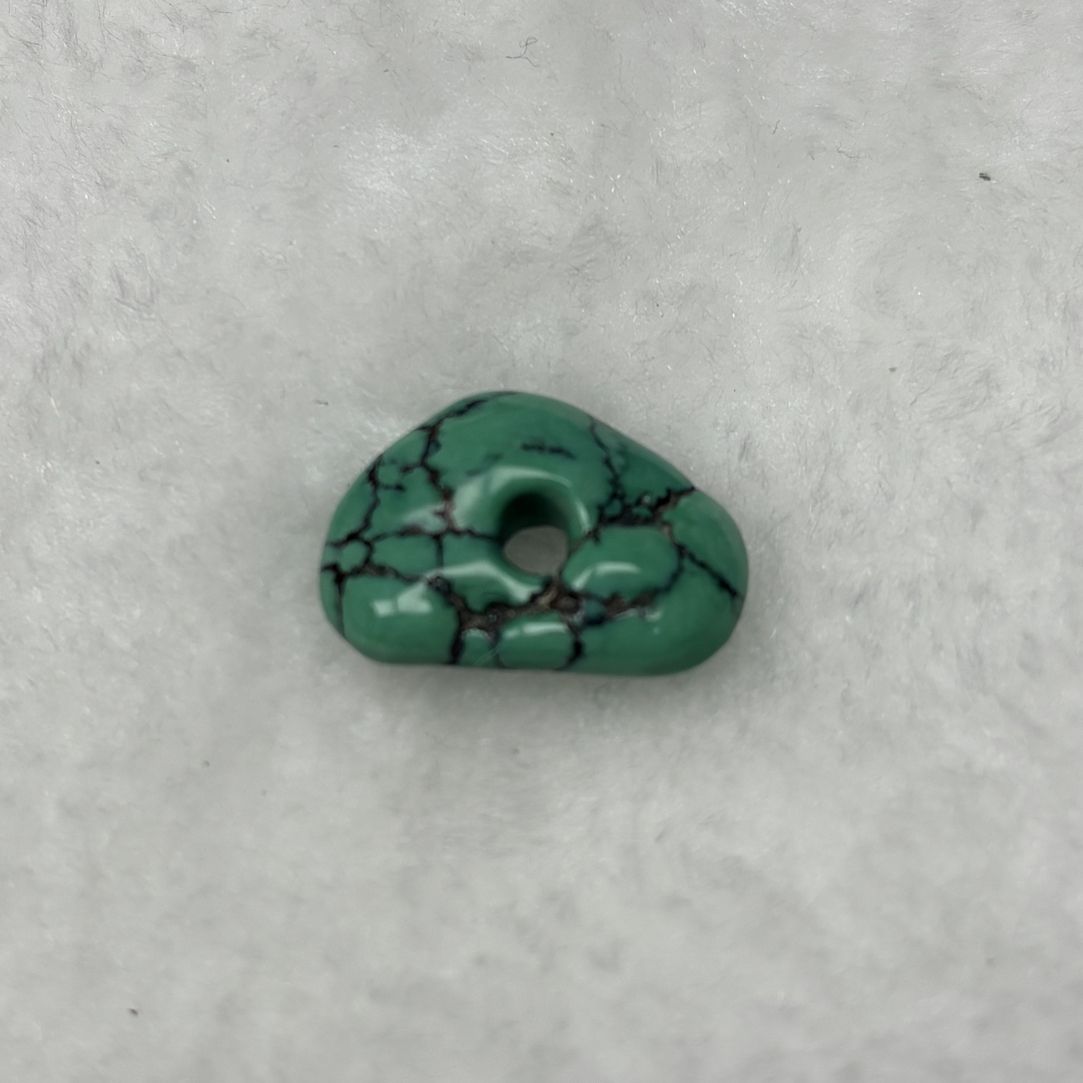 湖北十堰原矿绿松石高瓷藏扣尺寸13x19x4.5