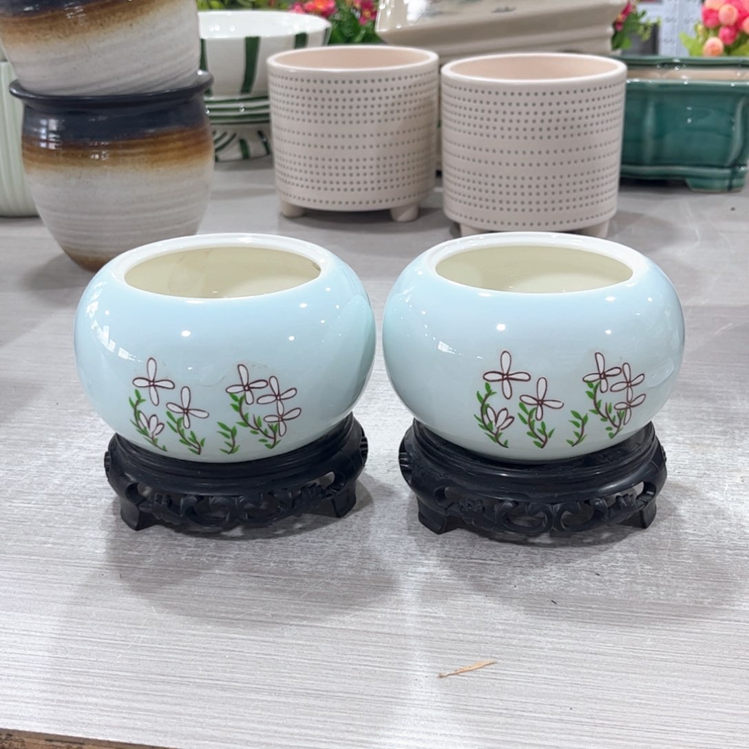 口  8.5*8陶瓷绿植多肉微瑕无孔花盆