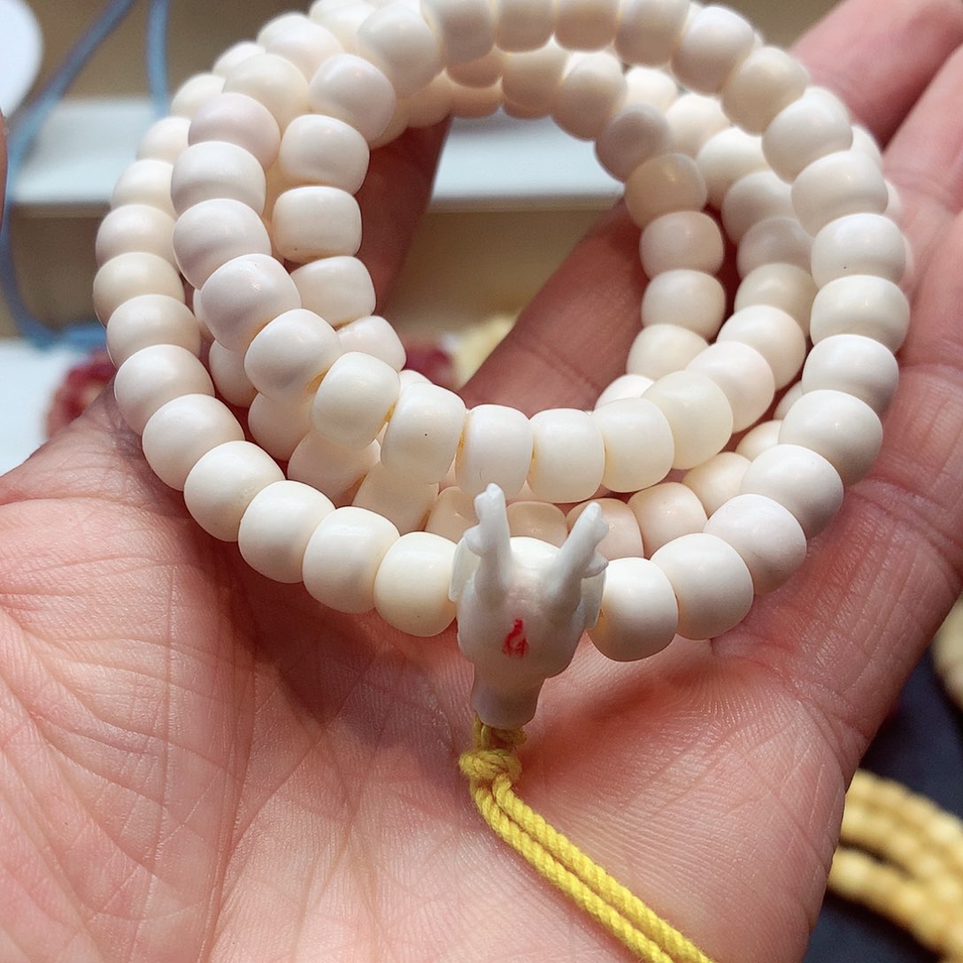鹿骨手串/手链0.8鹿角108带三通