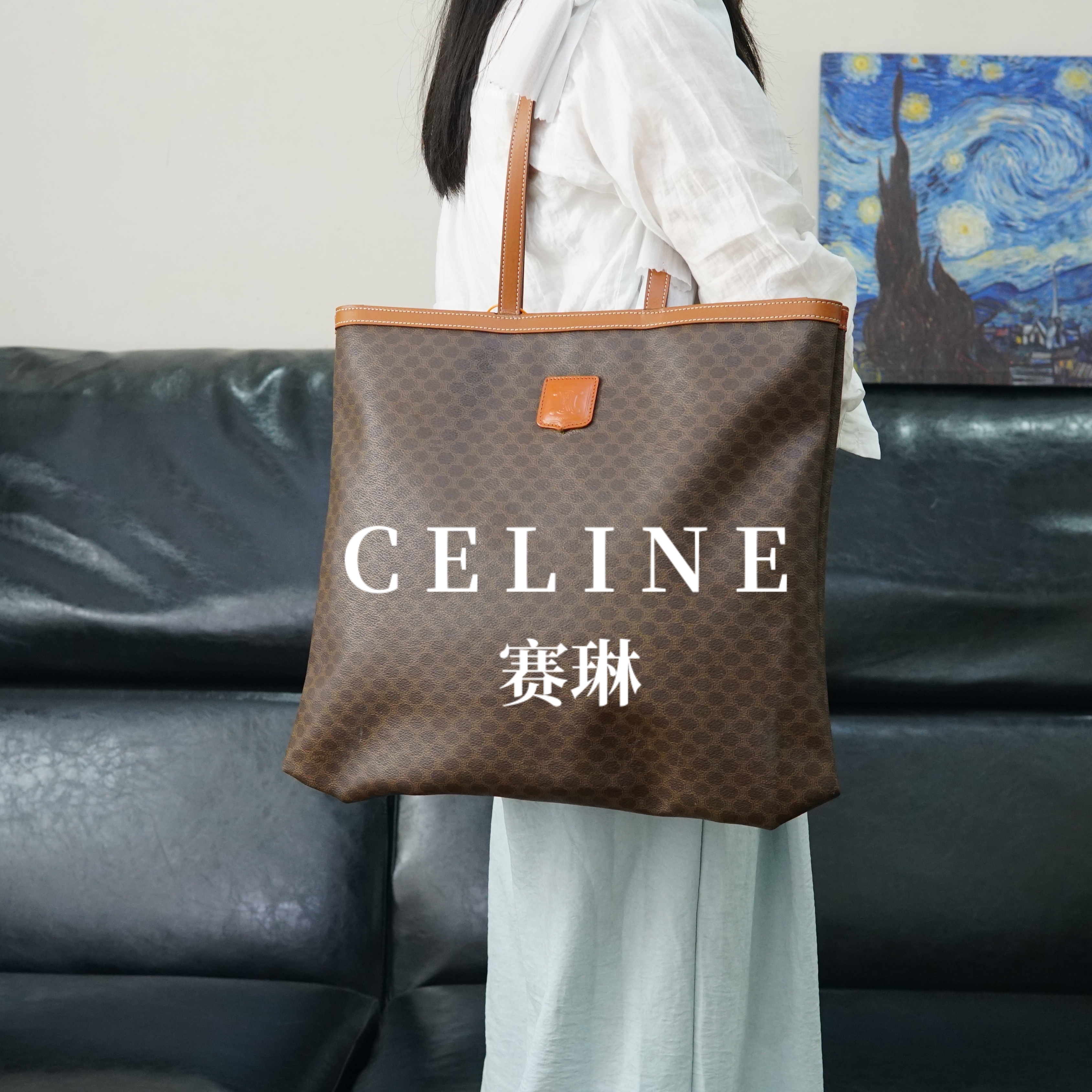 95新 Celine/思琳 老花单肩手提包/SY04425040/5040