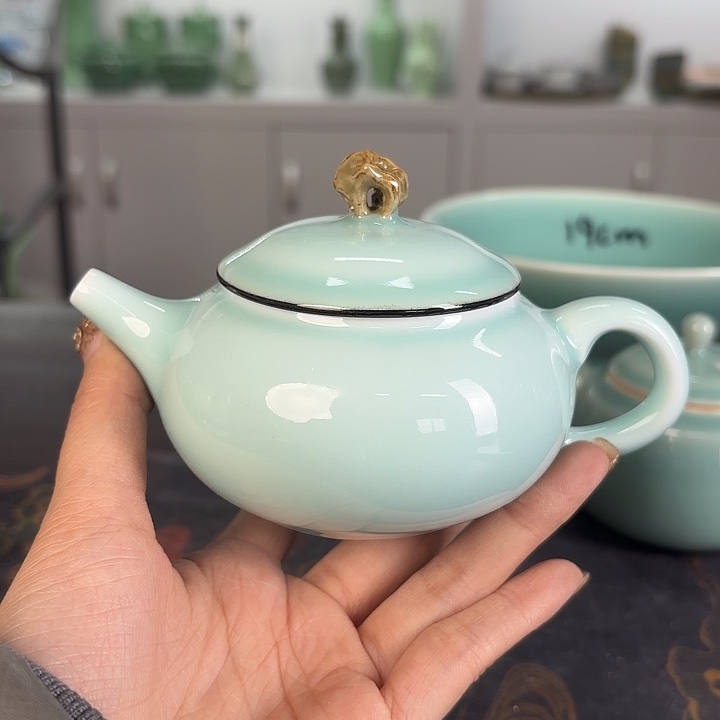 龙泉云间青瓷小米茶器