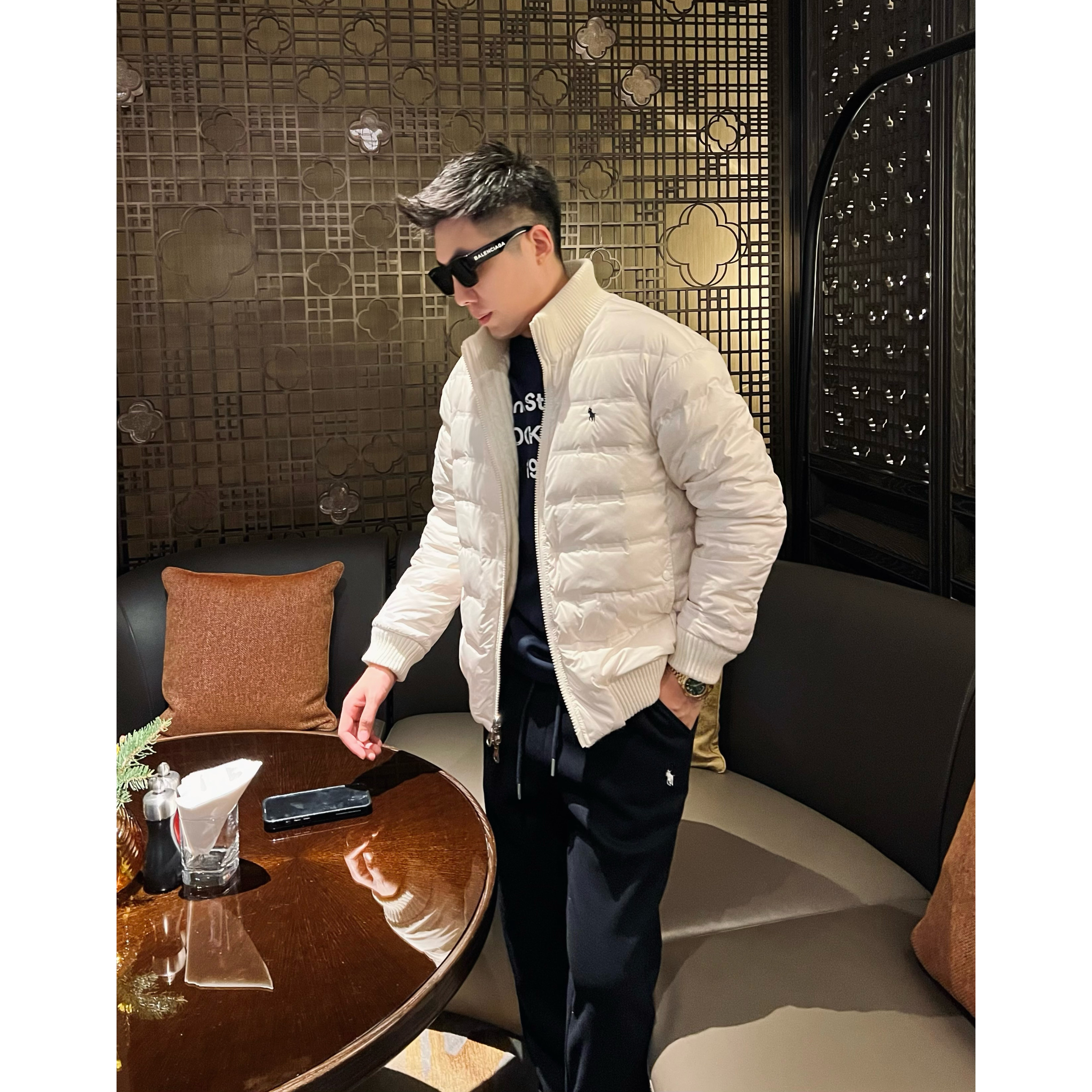 【双面穿羽绒服】针织绣马90白鸭绒高级感外套衣服男装洋气高贵上衣