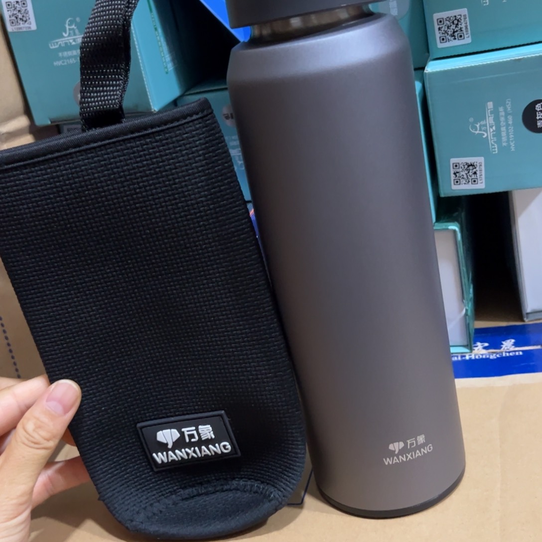 万象D22灰色304没有网730玻璃杯➕杯套